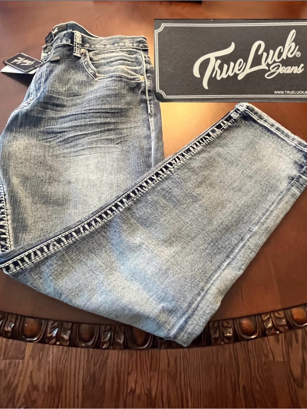 True Luck Light Wash Jeans - Light Blue Denim